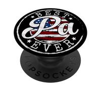 Best Pa Ever Usa Flag Stamp Fathers Day Dad To Be PopSockets Adhesive PopGrip