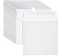 Best Paper Greetings Square Envelopes - 5.5 In x 5.5 In, White, 50 Pack, Invitation Style - Easy-Seal Closure - Business Envelopes for Wedding Invitations & Card Making Supplies