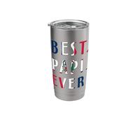 Best Papi Ever Dominican Flag Tshirt Stainless Steel Insulated Tumbler