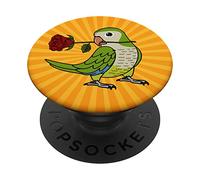 Best Parrot Mom I Green Monk Parakeet Quaker PopSockets Swappable PopGrip