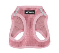 Best Pet Supplies - All Weather Mesh, Reflective, No Pull Harness for Small, Medium Dogs, Cats - Secure with Hook & Loop Fastener, Buckle, Double D-Rings - Pink, XS