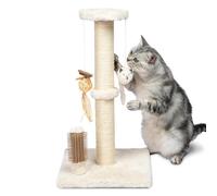 Best Pet Supplies Catify Cat Scratcher, Fun Interactive Scratchers, Posts, Poles, Claw Safe, Furniture Saver Indoor Play Support Natural Cat Behaviors Heavy Duty - Beige, Large