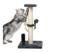 Best Pet Supplies Catify Cat Scratcher, Fun Interactive Scratchers, Posts, Poles, Claw Safe, Furniture Saver Indoor Play Support Natural Cat Behaviors Heavy Duty - Gray, Large