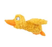 Best Pet Supplies Ducky Doodle Squeaky Crinkle Plush Toy for Small and Medium Breed Puppies or Dogs - Ducky Doodle (Gold), Large