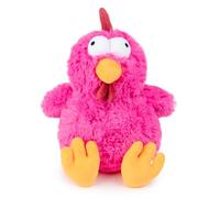 Best Pet Supplies Mrs. Cluck Interactive Squeaky Plush Toy for Small and Medium Breed Puppies or Dogs - Mrs. Cluck (Fuchsia)