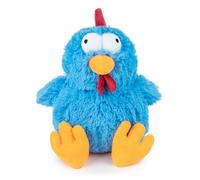 Best Pet Supplies Mrs. Cluck Interactive Squeaky Plush Toy for Small and Medium Breed Puppies or Dogs - Mrs. Cluck (Blue)