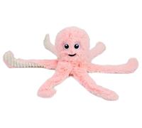 Best Pet Supplies OctoMutant Crinkle Plush Dog Toys for Interactive Play, Puppy and Senior Indoor Play, Colorful Octopus Toy Shape, Soft Head Stuffing, Cute and Cuddly - Pink
