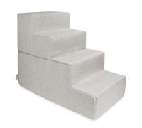 Best Pet Supplies Portable Foldable Foam Pet Stairs/Steps for Couch, Sofa, and High Bed, Non-Slip Bottom Balanced Paw Safe - Sand, Foldable 4-Step (H: 22")