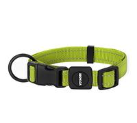Best Pet Supplies Reflective Dog Collar with Adjustable Length, Heavy-Duty Buckle, and Strong Leash D-Ring, Training, Walking, Jogging Accessory for Small, Medium, and Large Breeds - Lime Green, S