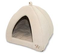 Best Pet Supplies Soft Pet Tent for Dogs and Cats - 19" x 19" - Corduroy Beige TT630C-XL