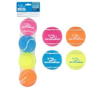 Best Pet Supplies Squeaky Tennis Toys for Dogs, 4-Pack, Heavy-Duty Interactive Pet Toys for Throwing and Fetching, Supports Exercise and Natural Behavior Training, Durable - Medium