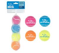 Best Pet Supplies Squeaky Tennis Toys for Dogs, 4-Pack, Heavy-Duty Interactive Pet Toys for Throwing and Fetching, Supports Exercise and Natural Behavior Training, Durable - Small