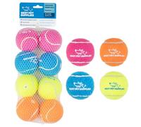Best Pet Supplies Squeaky Tennis Toys for Dogs, 8-Pack, Heavy-Duty Interactive Pet Toys for Throwing and Fetching, Supports Exercise and Natural Behavior Training, Durable - Medium