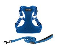 Best Pet Supplies Voyager Adjustable Dog Harness Leash Set with Reflective Stripes for Walking Heavy-Duty Full Body No Pull Vest with Leash D-Ring, Breathable All-Weather - Harness (Royal Blue), XS