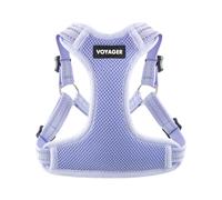 Best Pet Supplies Voyager Adjustable Dog Vest Harness Breathable No Pull Harness for Small, Medium, Large Dogs, Heavy Duty Harness, Easy Step-in, Reflective Stripes - Lavender, L (Chest: 20-25")