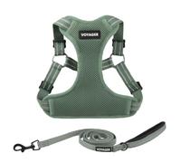 Best Pet Supplies Voyager Adjustable Step-in Flex Breathable Mesh Dog Harness for Small Medium Large Dogs Leash Set (Moss Green), S