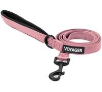 Best Pet Supplies Voyager Reflective Dog Leash with Neoprene Handle, 5ft Long, Supports Small, Medium, and Large Breed Puppies, Cute and Heavy Duty for Walking, Running, and Training - Pink,3/4" x 5ft