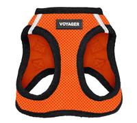 Best Pet Supplies Voyager Step-in Air Dog Harness - All Weather Mesh Step in Vest Harness for Small and Medium Dogs by - Harness (Orange/Black Trim), Medium