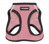 Best Pet Supplies Voyager Step-In Air Dog Harness - All-Weather Mesh Step-In Vest Harness for Small and Medium Dogs - Pink Base, S
