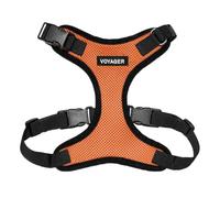 Best Pet Supplies Voyager Step-in Lock Pet Harness - All Weather Mesh, Adjustable Step in Harness for Cats and Dogs Orange/Black Trim, M