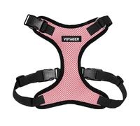 Best Pet Supplies Voyager Step-in Lock Pet Harness - All Weather Mesh, Adjustable Step in Harness for Cats and Dogs Pink/Black Trim, M