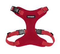 Best Pet Supplies Voyager Step-in Lock Pet Harness - All Weather Mesh, Adjustable Step in Harness for Cats and Dogs Red (Matching Trim), S (Chest: 13-20")