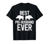 Best Pig Husband Ever Boar Hunter Value Graphic T-Shirt, Men, Black, L