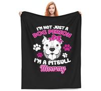 Best Pink American Pitbull Terrier Dog Mom Gift Dad Full Fleece Throw Cloak Wearable Blanket Flannel Fluffy Comforter Quilt Nursery Bedroom Bedding King Size Plush Soft Cozy Air Conditioner Blanket