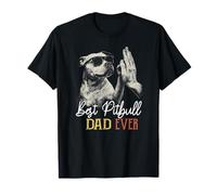 Best Pitbull Dad Ever Men Daddy Dog Lover Fathers Day T-Shirt