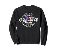 Best Pop-Pop Ever Usa Flag Stamp Fathers Day Grandpa To Be Sweatshirt