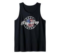 Best Pop-Pop Ever USA Flag Stamp Fathers Day Grandpa to Be Tank Top