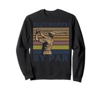 Best Poppy By Par Fathers Day Golf Retro Golfer Grandpa Papa Sweatshirt