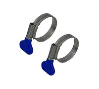 Best Price Square Jubilee Wingspade Hose Clip 25mm-40mm, 2 Clips, Blue, Silver