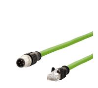 Best Price Square Metz Connect 142M4D15050 M12 Network Cable, Patch Cable CAT 5e S/UTP 5.00m Green PUR Coating, Acid Coating