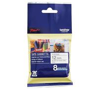 Best Price Square TAPE, 12MM, 8M, WHITE/BLACK INK MK231BZ By BROTHER