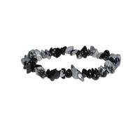 Best Price Trading Natural Chip Bead Crystal Healing Chakra Gemstone Bracelet Protection Gem Stone (Snowflake Obsidian)