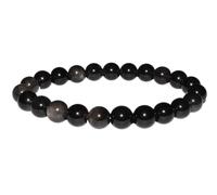 Best Price Trading Natural Gemstone 8mm Bead Healing Chakra Bracelet Protection Gem Stone Stretch Crystal (Silver Obsidian)