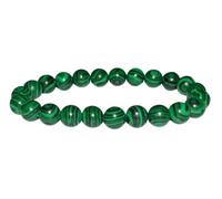 Best Price Trading Natural Gemstone 8mm Bead Healing Chakra Bracelet Protection Gem Stone Stretch Crystal (Malachite)