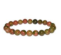 Best Price Trading Natural Gemstone 8mm Bead Healing Chakra Bracelet Protection Gem Stone Stretch Crystal (Unakite)