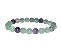 Best Price Trading Natural Gemstone 8mm Bead Healing Chakra Bracelet Protection Gem Stone Stretch Crystal (Fluorite)