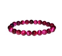 Best Price Trading Natural Gemstone 8mm Bead Healing Chakra Bracelet Protection Gem Stone Stretch Crystal (Pink Tiger Eye)