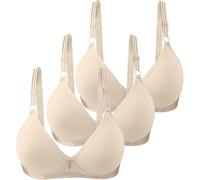 best prime deals today 3 Pack Bras for Women Soft Wireless Solid Color Underwear Adjustable Breathable Non Wired Support Bras Seamless Comfortable Anti Drop Bra strapless push up bra White XL
