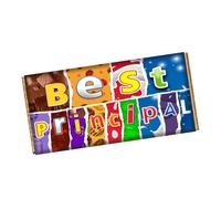 Best Principal Chocolate Bar Wrapper Novelty Gift Present For Sir Teacher Boss On Birthday Xmas CH-9689 (with chocolate bar (100g))