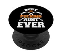 Best Pucking Aunt Ever Hockey Sports Lover PopSockets Adhesive PopGrip
