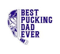 Best pucking dad Ever Gift Hockey Fathers Day Design Wall Vinyl Sticker Decor 40x50.8cm Waterproof DarkBlue