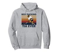 Best Pucking Tia Ever Funny Hockey Aunt Saying Pullover Hoodie
