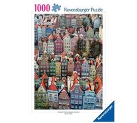 Ravensburger 12000520 - Gdansk Poland - 1000 pieces jigsaw puzzle - Puzzle for adults and kids age 14 years up, jigsaw puzzle Danzig, Poland