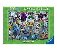 Ravensburger Minecraft Gifts for Boys, Girls and Adults - Mobs Challenge Edition 1000 Piece Jigsaw Puzzles - Age 12 Years Up