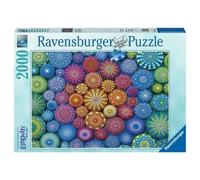 Ravensburger 17134 Radiating Rainbow Mandalas Art - Contemporary Animals Jigsaw Puzzle, Multicolor, 38.5 x 29.5 inches (98 x 75 cm) When Complete