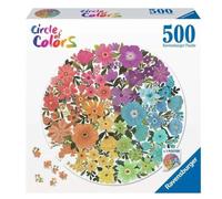 Ravensburger Circle of Colours - Flowers 500 Piece Jigsaw Puzzle for Adults and Kids Age 10 Years Up